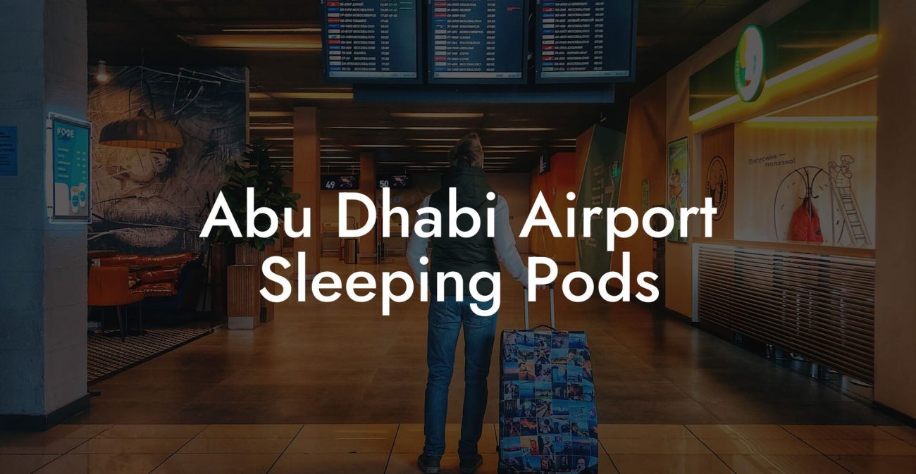 Abu Dhabi Airport Sleeping Pods