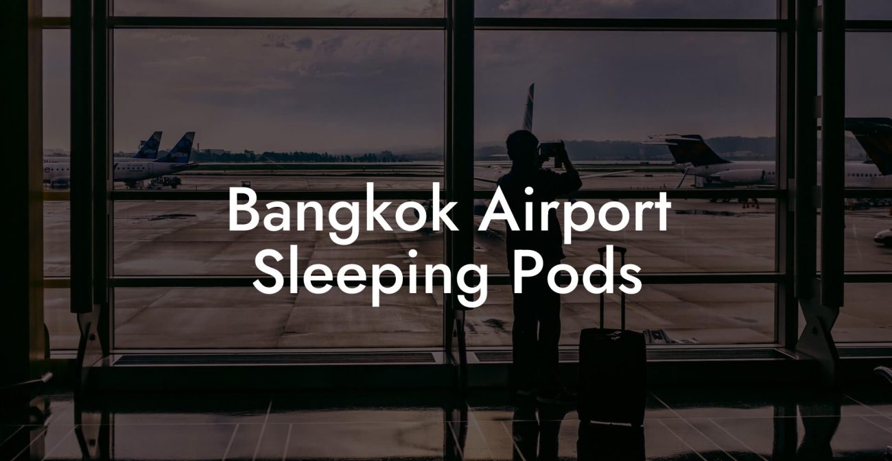 Bangkok Airport Sleeping Pods