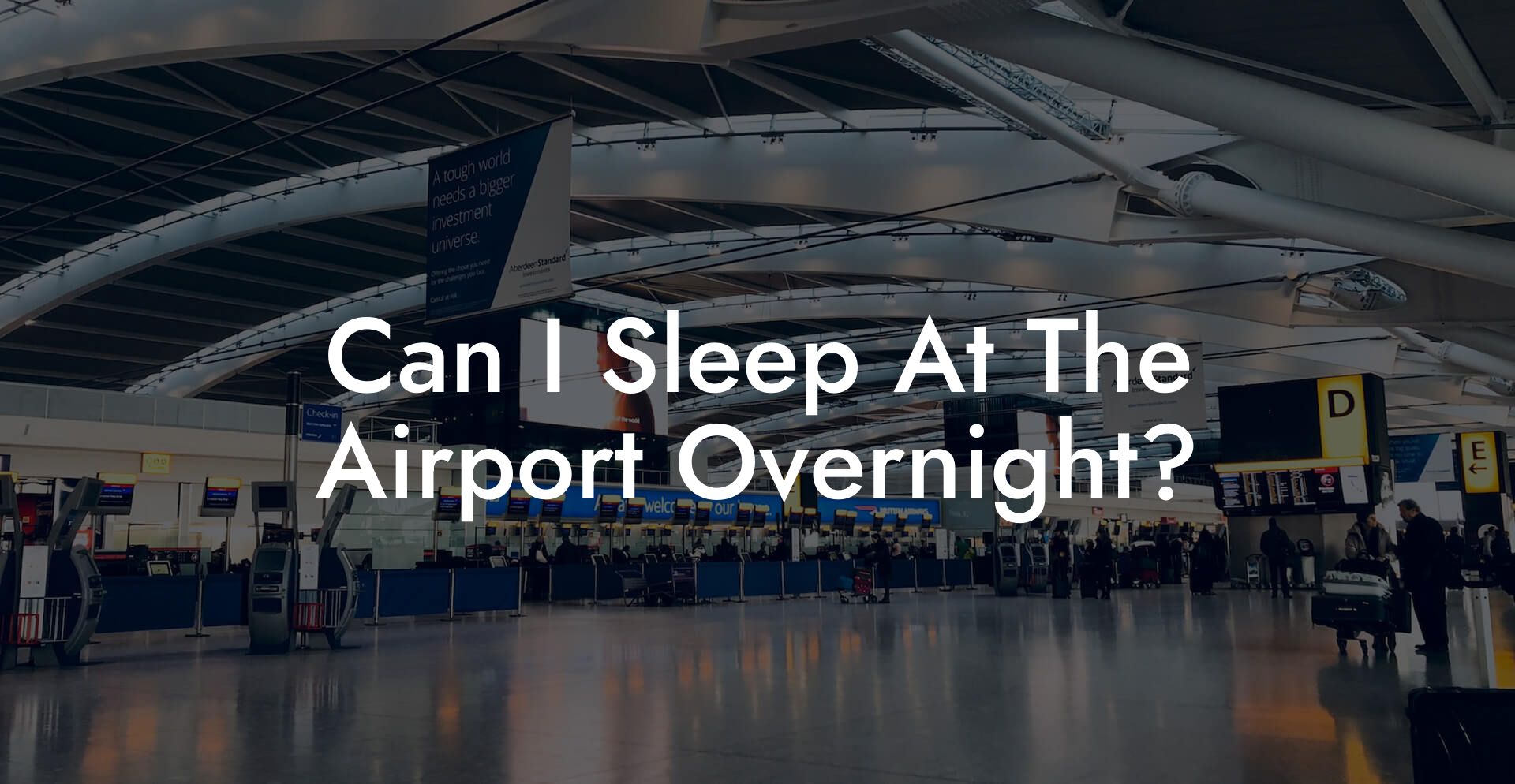 Can I Sleep At The Airport Overnight?