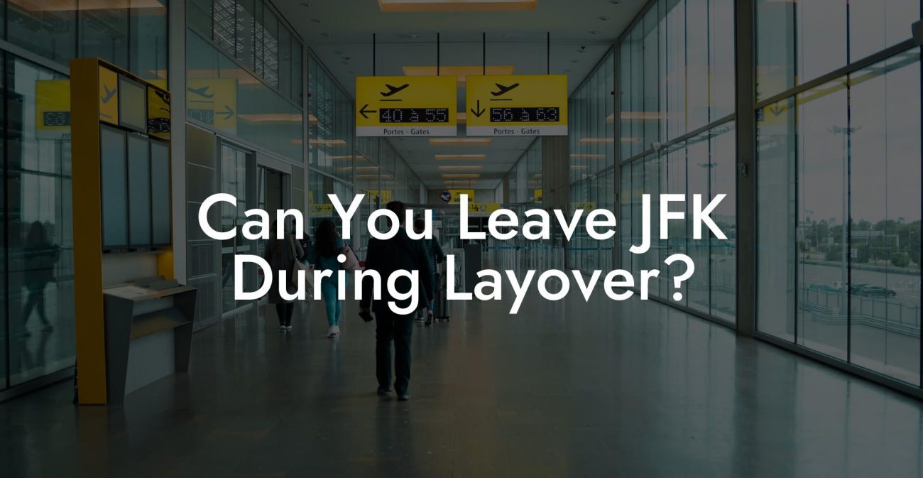 Can You Leave JFK During Layover?