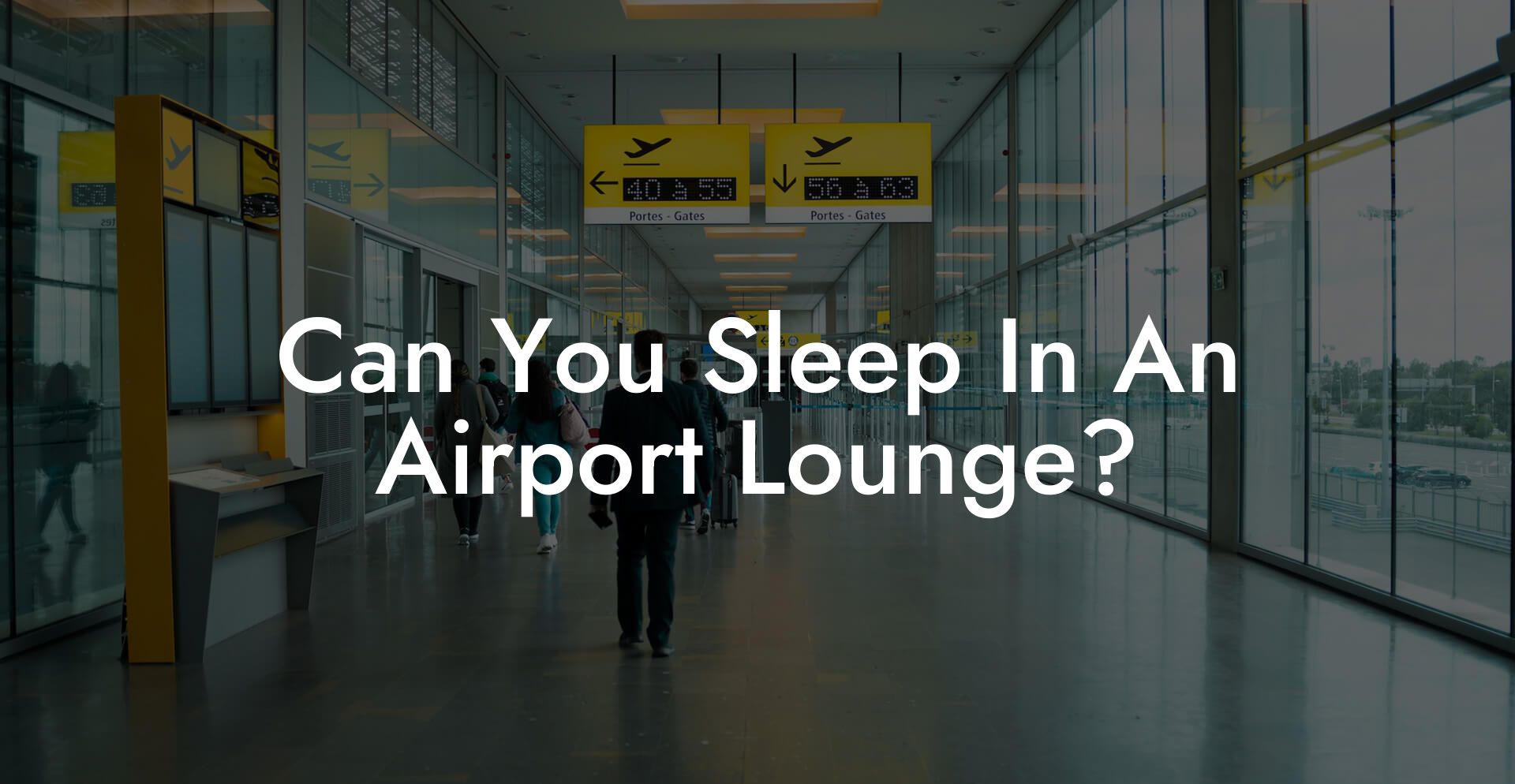 Can You Sleep In An Airport Lounge?