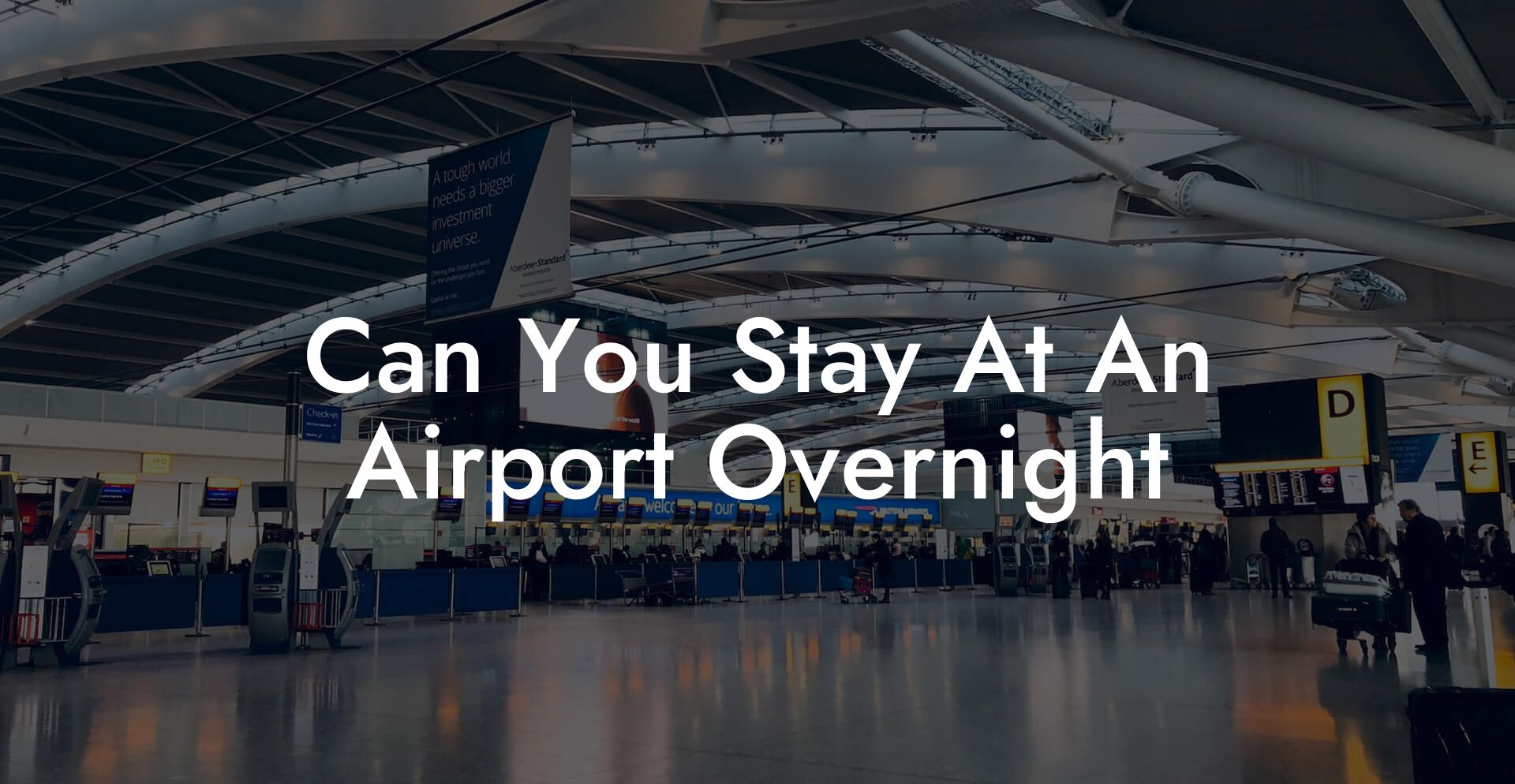 Can You Stay At An Airport Overnight