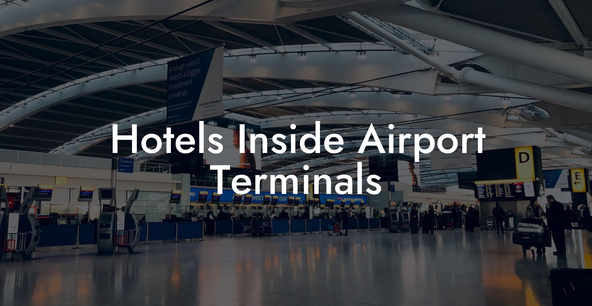 Hotels Inside Airport Terminals