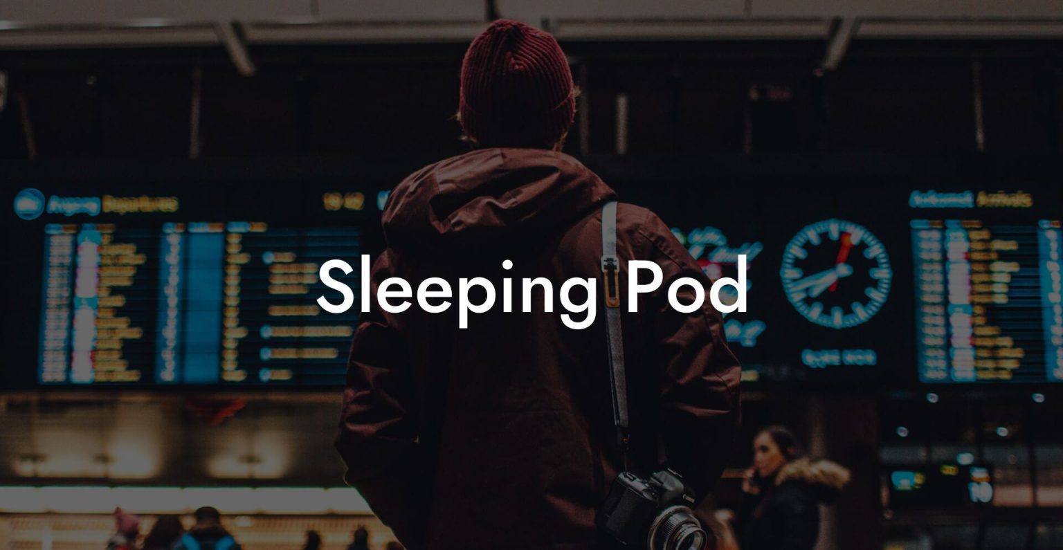 Sleeping Pod Airports Sleeping Pods