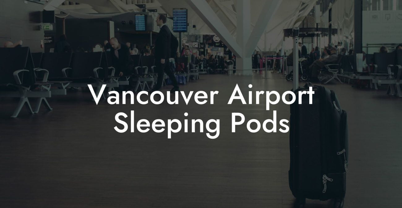 Vancouver Airport Sleeping Pods